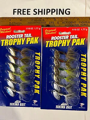 LOT OF 2 PACKS OF Worden's Rooster Tail SPINNERS Trophy Pak Of Six 1/16 Oz NIPS • $24.85