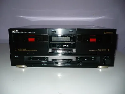 £35 • Buy Akai Hx-m770w Double Auto Reverse Cassette Deck (1990) - Dolby B/c (midi Width)