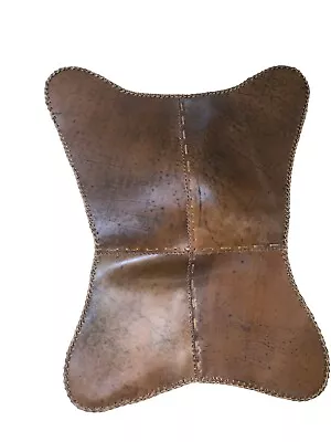 Vintage Leather Relax Butterfly Chair Living Room Handmade Brown Tan Chair Cover • $57.99