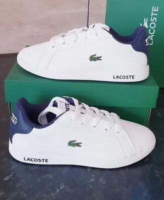 Lacoste Infant Boys Girls Graduate Trainers Kids Children Junior RRP £55 • £32.99