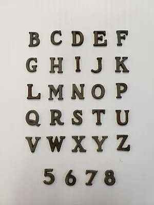 Metal Letters And Numbers 1/2 Inch Long Roman Font Price Per Letter  * • $4.09