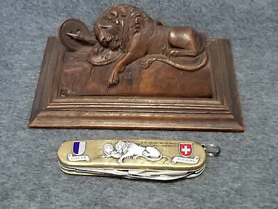 Victorinox Rare Golden Metal Spartan Lion Lucerne New In Box • $240.62