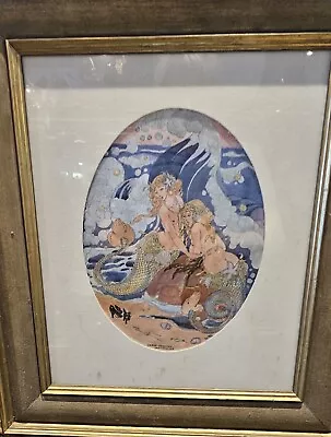 Gerda Wegener Watercolor Painting Of Mermaids • $497