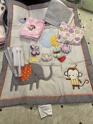 Heseam Baby Girl Pink/Grey Sweeties Owl 5 Piece Crib Bedding Set New • $48