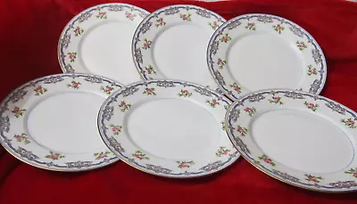 [6]~vtg.c Ahrenfeldt Limoges Depose France Floral Salad Plates For R. H. Stearns • $59.95