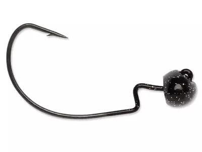 VMC RJ38-BK Rugby Head Jig Head Black 3/8oz 4 Hooks Per Pack • $6.99