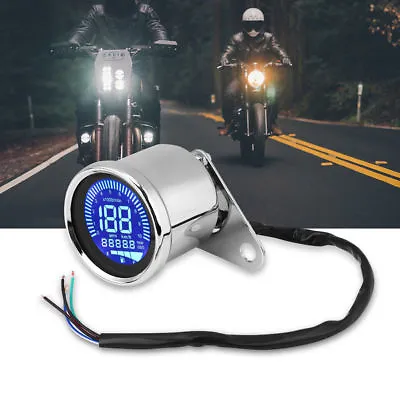 New Retro Motorcycle Tachometer Speedometer Digital LED LCD Odometer Fuel Gauge • $21.55