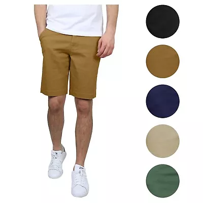 Men's 5-Pocket Flat-Front Stretch Chino Shorts Hiking Travel Summer (30-42) • $15.97