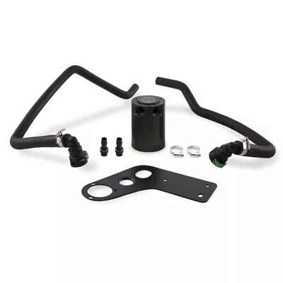 Mishimoto Baffled Oil Catch Can Kit Black Fits 2015+ Ford Mustang GT • $232.95