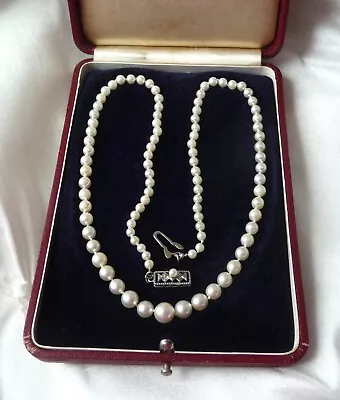 Vintage K.mikimoto Ginza Tokyo Matinee 21'' Graduated 3.6-7.5mm Pearl Necklace! • $750