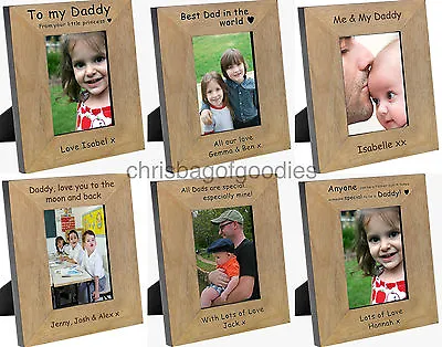 PERSONALISED PHOTO Frame For My DAD DADDY I Love Birthday Gifts Fathers Day Idea • £18.50