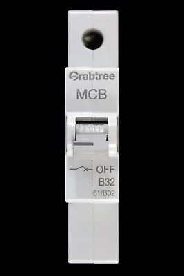 CRABTREE 32 AMP TYPE B 6 KA MCB CIRCUIT BREAKER STARBREAKER 61/B32 • £3.95