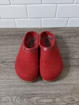£19.05 • Buy HAFLINGER Franzl Red Wool Shoes Slippers / Size EU 37 / Made In Germany 