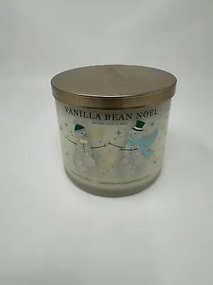 Bath & Body Works White Barn VANILLA BEAN NOEL Scented 14.5oz 3-Wick Candle • $19.99