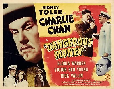 Charlie Chan Dangerous Money 1946. Dvd. Copy Of Public Domain Film. Disc Only • £3.95