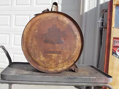 Vintage Penzoil Metal 5 Gallon Rocker Oil Can • $399