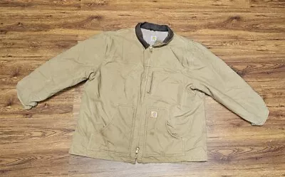 Carhartt Sherpa Lined Brown 14806 Ridge Coat Large Jacket C61 FRB Size 3XL • $24.90