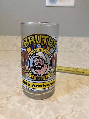 Vintage 1982 Brutus 10th Anniversary Collectible Glass Popeyes Fried Chicken • $8.54
