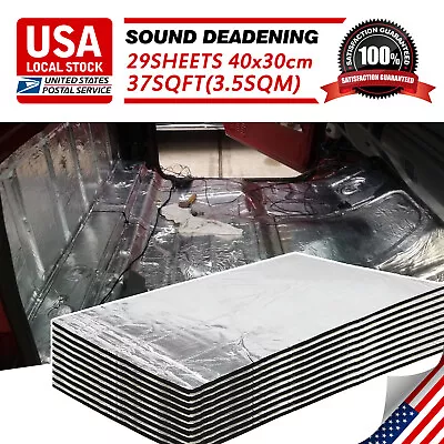 37sqft Car SUV Door Engine Hood Mat Sound Fire Heat Insulation Cover Trims 1/5  • $41.69