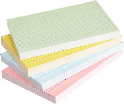 Amazon Basics A6 Ruled Index Cards - Assorted Colours (Pack Of 200) • £8.92