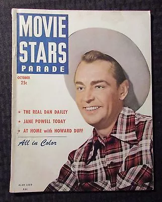 1949 Oct MOVIE STARS PARADE Magazine VG+ 4.5 Alan Ladd Cover - Jane Powell • $15.25