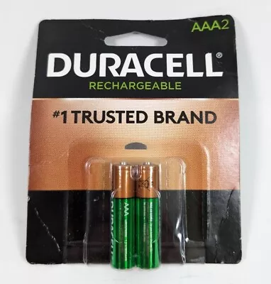 Duracell Rechargeable NiMH AAA Batteries 2 Pack 1.2 V 900 MAh DX2400 NEW • $11.88