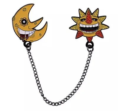 £9.95 • Buy Soul Eater Sun Moon Metal Enamel Pin Badges Chain Japanese Manga Anime ソウルイーター