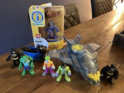 Mattel Imaginext Wonder Woman Invisible Plane & Batman Figures Free Postage • £8.99