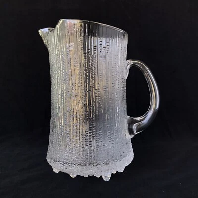 $75 • Buy Iittala Finland ULTIMA THULE GLASS JUG Pitcher TAPIO WIRKKALA Ice Lip