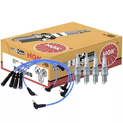 NGK Wire & 4 Standard Spark Plugs Kit For Toyota 4Runner Pickup 2.4 L4 22RE • $71.95