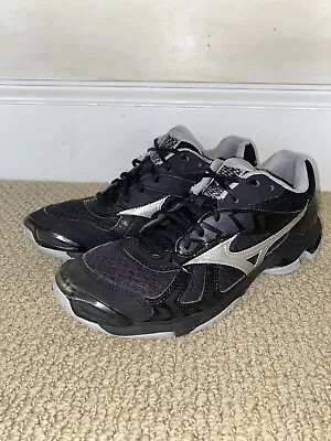 MIZUNO Wave Bolt 7 Indoor Volleyball Shoes Black/Silver 430238 Women's Size 10 • $52.99