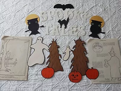 Vintage 1970s Hand Made Stock Paper HALLOWEEN School Room Board Decorations • $14.50