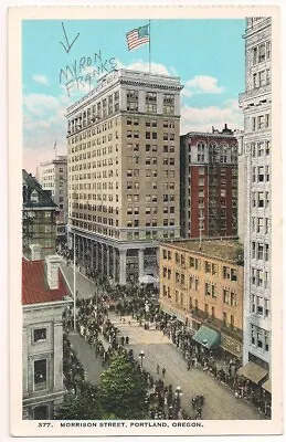 Postcard OR Morrison Street Meier & Frank Department Store Portland Oregon • $9.95