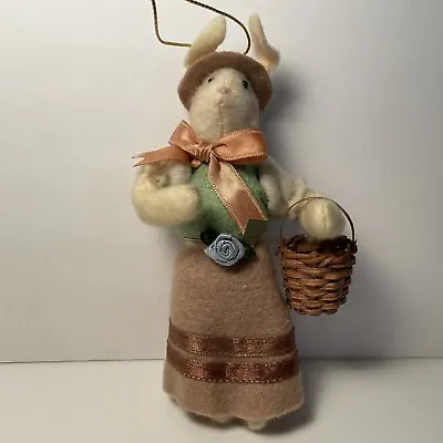 Heart Felts Midwest Of Cannon Falls Rabbit With Basket Christmas Easter Ornament • $29.99