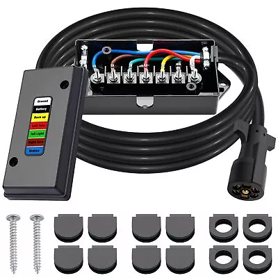7 Way Trailer Wiring Harness Kit 8 FT Trailer Cord With 7 Pin Trailer Plug An... • $32.42