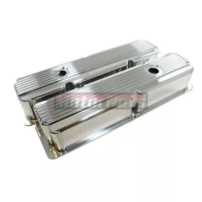 $168.98 • Buy Ford FE Fin Fabricate Polish Aluminum Tall Valve Cover BBF 332 352 390 427 428