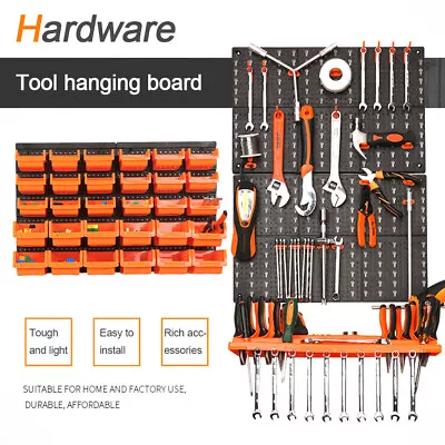 Wall Mount Storage Organiser Rack Tool Bits Hanging Board For Garage Workshop● • £25.49