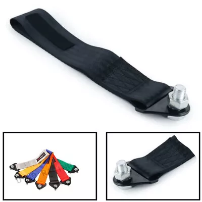 $15.39 • Buy 1Ps Universal Black Tow Towing Strap CAMS COMPLIANT Hook Point JDM Track Racing
