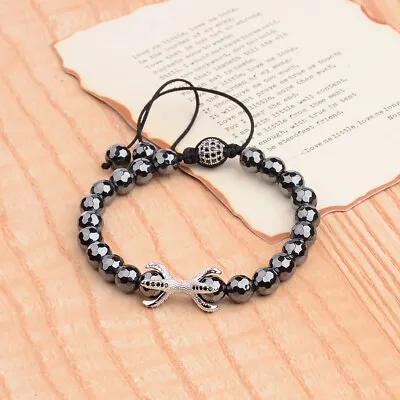 $7.93 • Buy Luxury CZ Dragon Claw Bracelets Stone Beaded Fashion Jewelry Gift For Men Women
