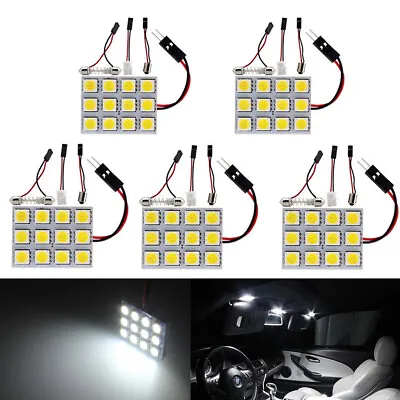 5/10 12SMD White LED T10 Festoon Car Interior Panel Light Dome Map Lamp Bulbs • $9.23