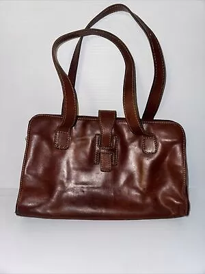 I Medici Brown Leather Handbag Made In Italy Pre Owned Beautiful Condition • $125