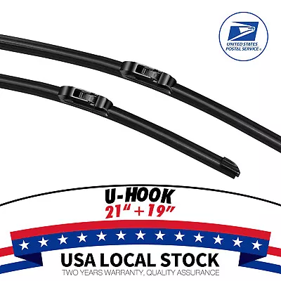 21 +19  Windshield Wiper Blades OEM Quality Beam Premium Hybrid Silicone J-Hook • $11.88