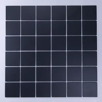 Square Mesh-backed Ceramic Tiles 50x50mm (36 Tiles Per Sheet)  | London Mosaic • £8.25