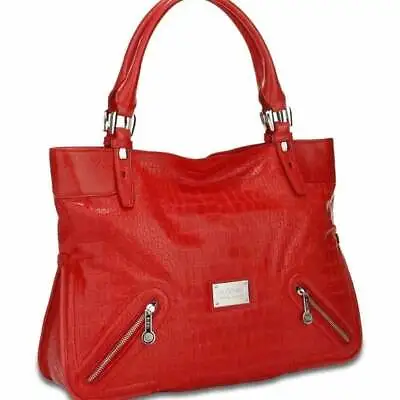 Rioni Designer Handbags Luna Croc Tote (Red) Lu-2040/r Red Color • $699.99