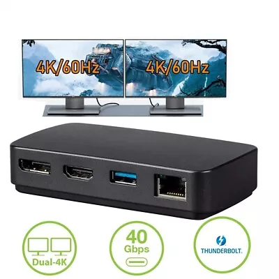 Genuine Thunderbolt 3 Docking Station Dual Monitor 4K USB C Dock DP HDMI 2.0  • $71.49