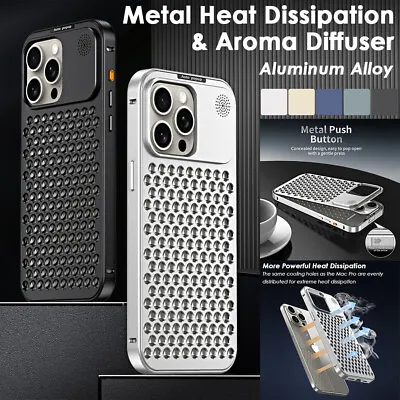 Aluminum Cooling Case Cover For IPhone 13 14 15 Heat Dissipation Aroma Diffuser • £17.98