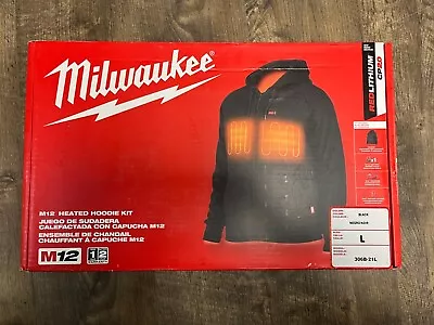 Milwaukee 306B-21L M12 Heated Hoodie Kit Black Size Large - New • $114.95