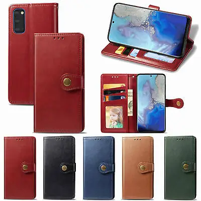 Case For Samsung A80 M40S A51 S20 S20+ S6 7 Edge Flip Leather Wallet Phone Cover • $10.64