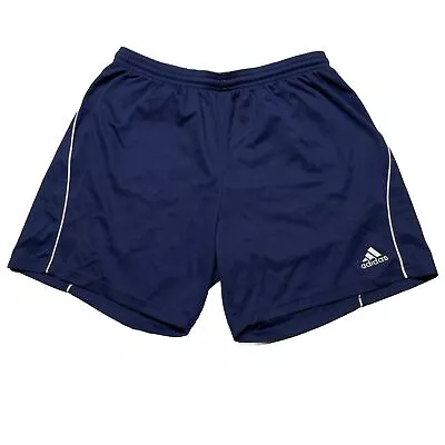 Adidas Running Shorts Men’s Medium Blue White Climalite Mid Rise Sports Training • $14.99