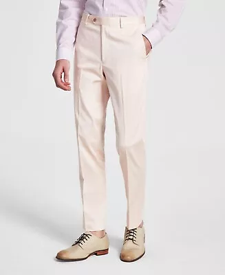 Calvin Klein Mens Slim-Fit Suit Pants Pink 32 X 32 • $32.67